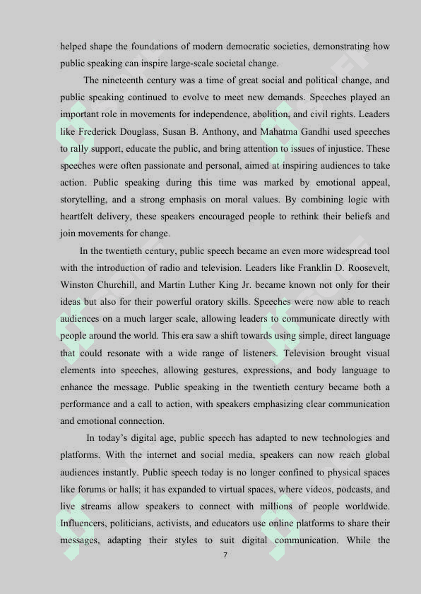 STYLISTIC PECULIARITIES OF PUBLIC SPEECHES 7