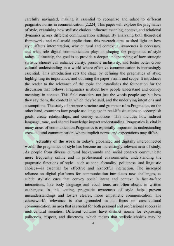 THE PRAGMATICS OF STYLE 4