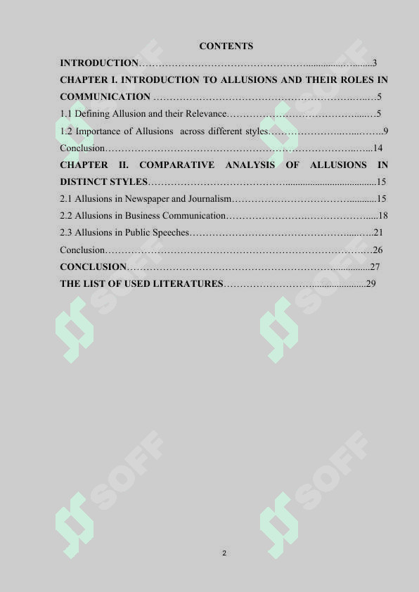 Allusions in various styles 2