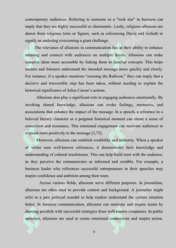 Allusions in various styles 6