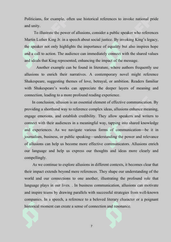 Allusions in various styles 7