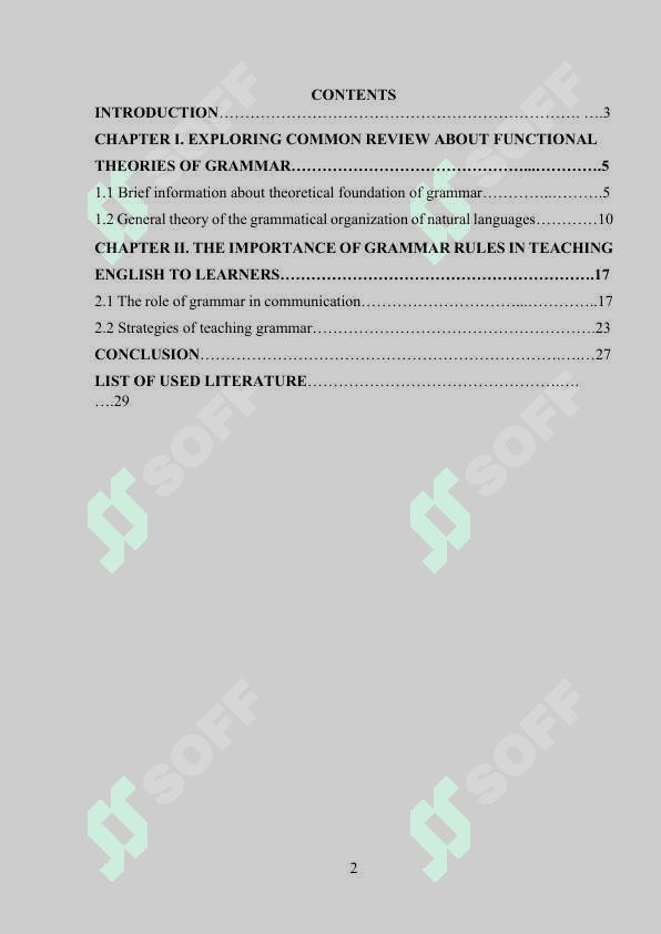 FUNCTIONAL THEORIES OF GRAMMAR 2