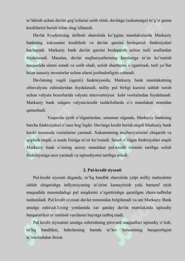 Pul-kredit siyosati 6
