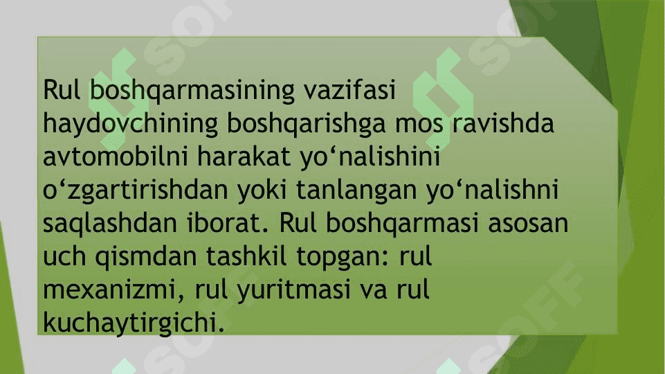 G‘ILDIRAKLI TRAKTOR VA AVTOMOBILNING RUL BOSHQARMASI 3