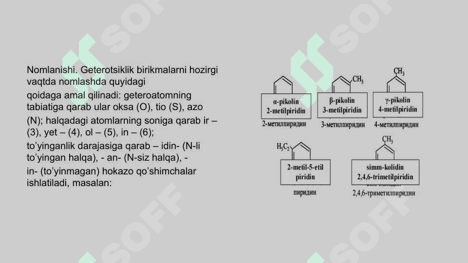 Organik kimyo sintezi Pikolin 6