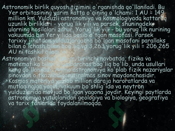 ASTRONOMIYA FANINING RIVOJLANISH TARIXI 3