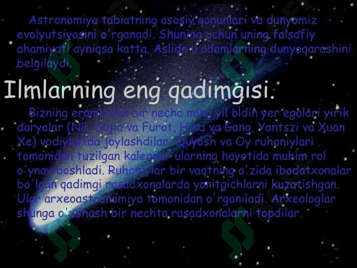 ASTRONOMIYA FANINING RIVOJLANISH TARIXI 4