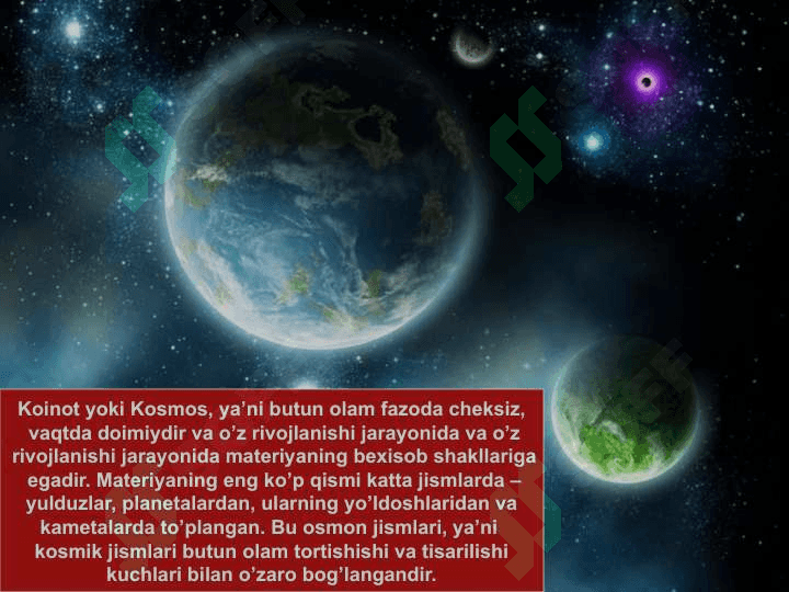 Koinot yoki kosmos haqida. 3