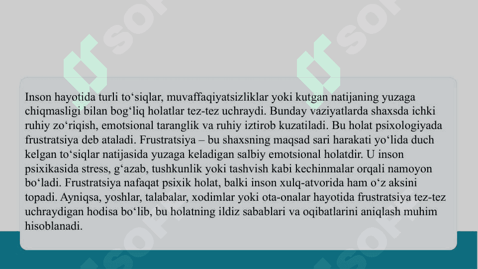 Frustratsiya holati slayd 3