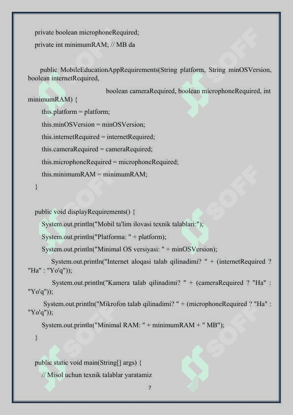 Koreys tilini o’rgatuvchi mobil ilovasini ishlab chiqish. 7