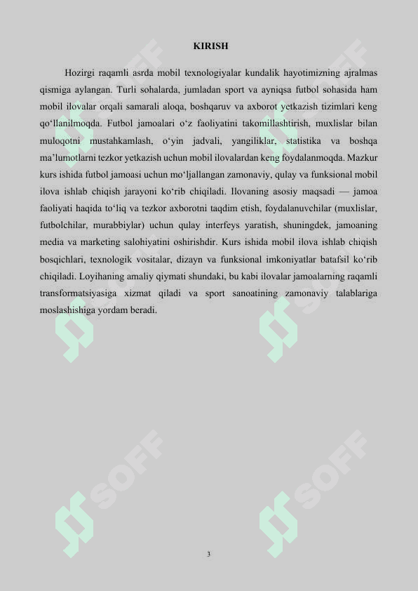 Fudbol jamoasi mobil ilovasini ishlab chiqish 3
