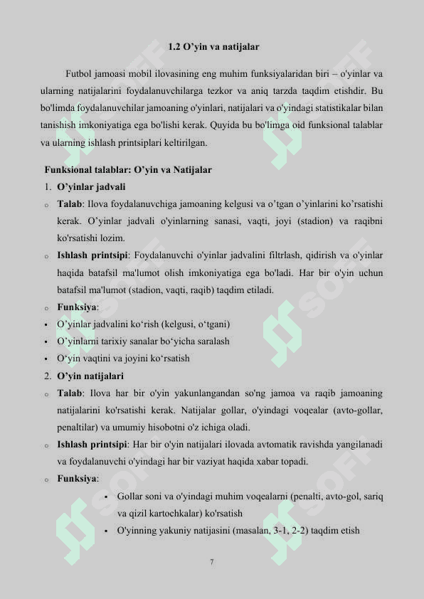 Fudbol jamoasi mobil ilovasini ishlab chiqish 7