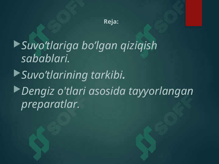 SUV O’TLARI 2