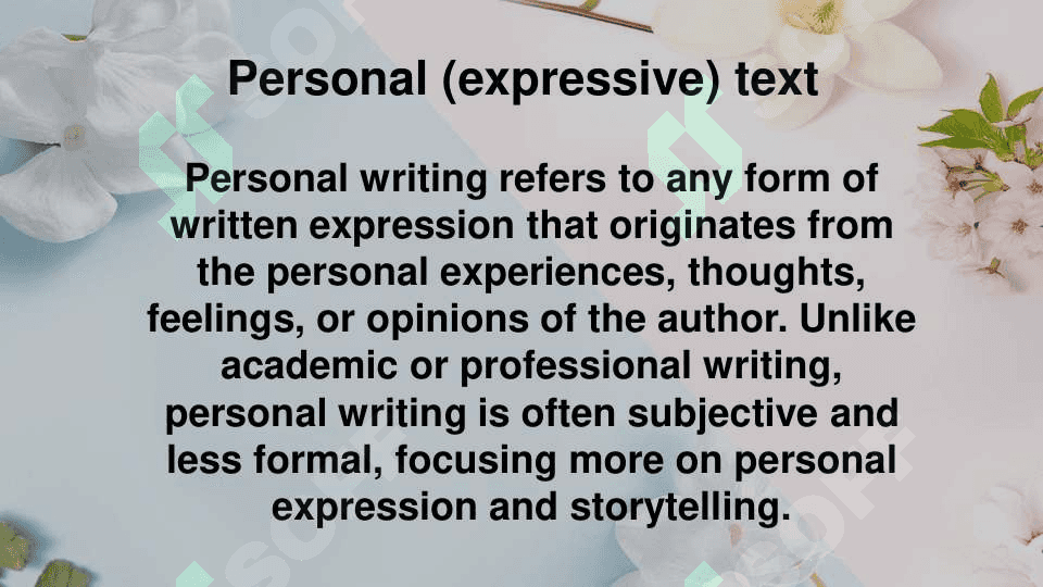 Personal (expressive) text 4