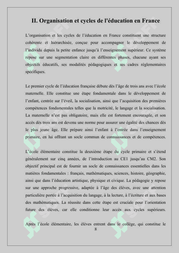 LE SYSTEME EDUCATIF DE LA FRANCE 8