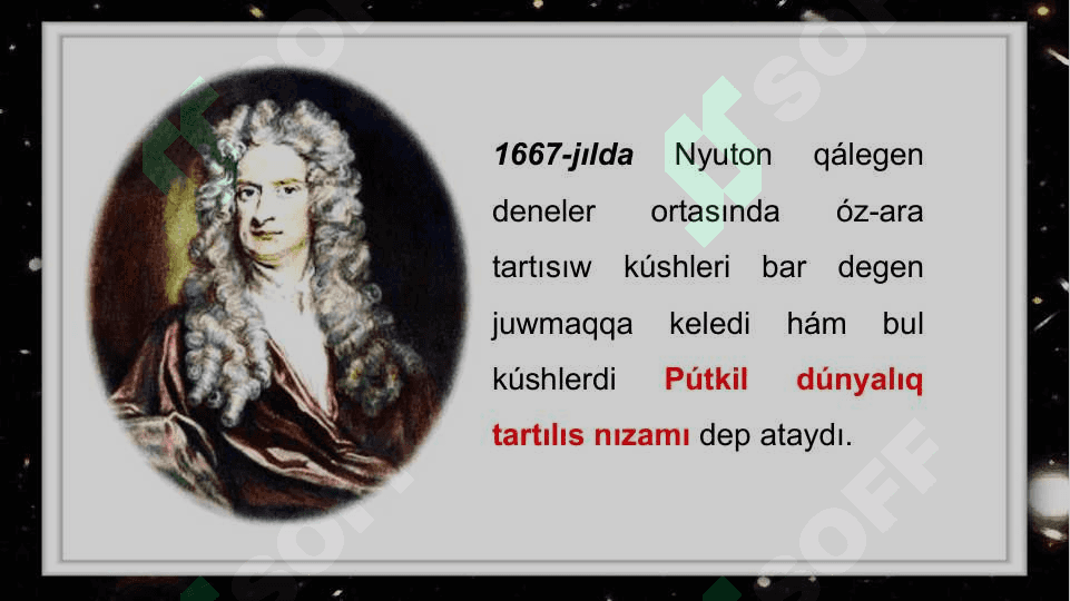 Pútkil dúnyalıq tartılıs nızamı 8