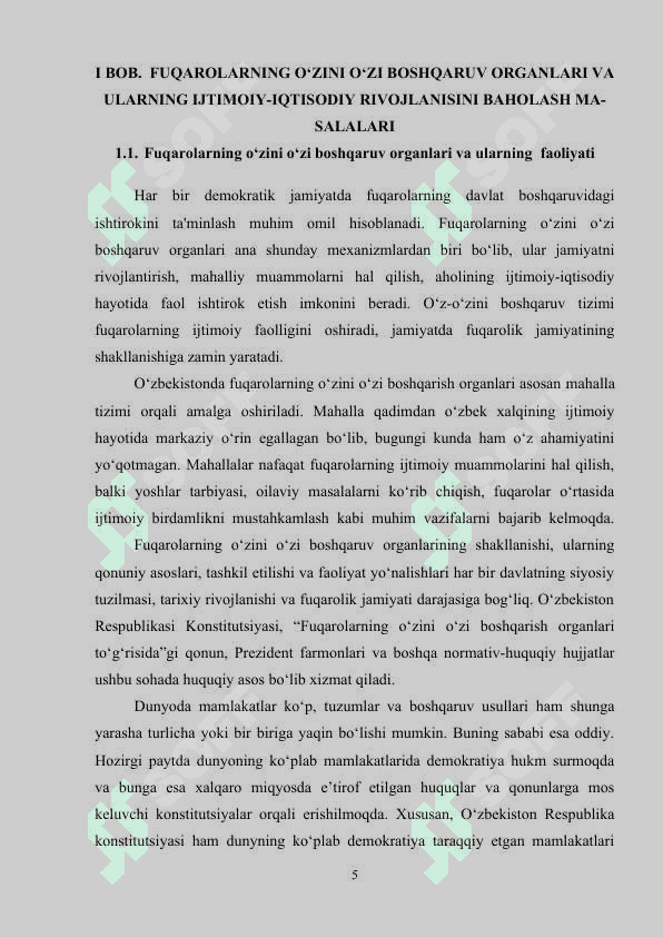 Fuqarolarning o`zini o`zi boshqarish organlati 5