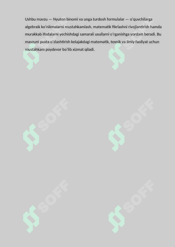 Darajali qatorlar va ularing xossalari 4