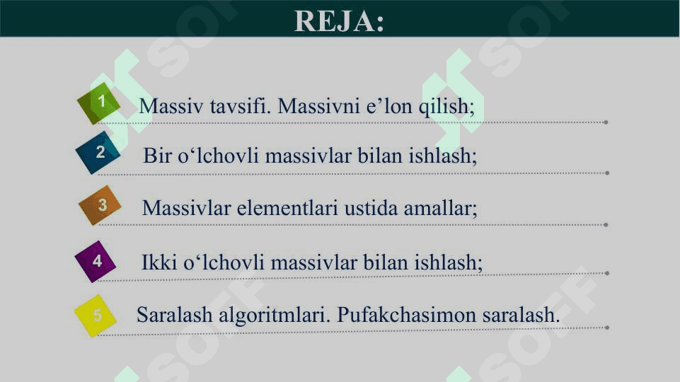 Massivlar 2
