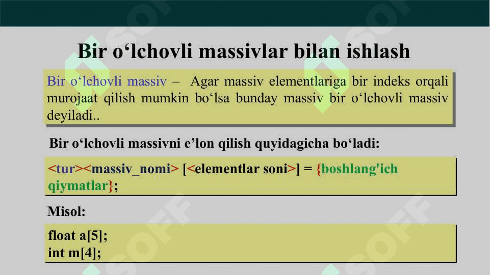 Massivlar 4