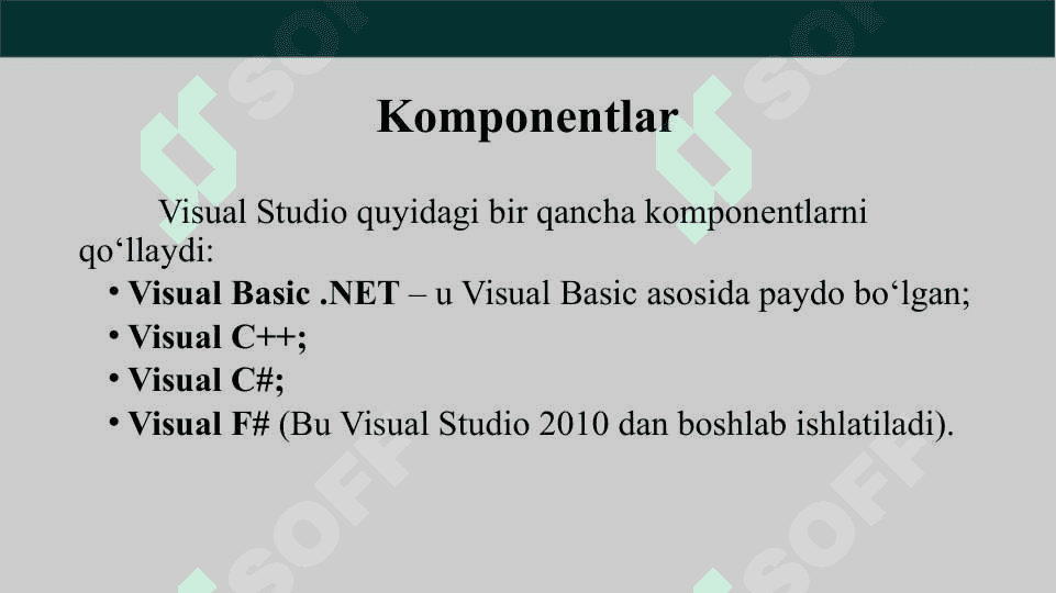 Visual C++ muhitida dasturlash. Visual C++ muhitida mеnyular va uskunalar panеli 4