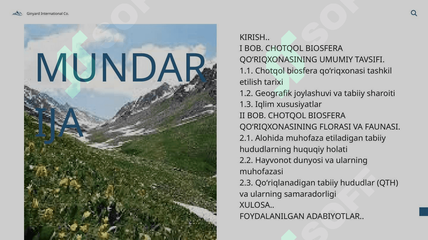 Chotqol biosfera qo‘riqxonasi 2