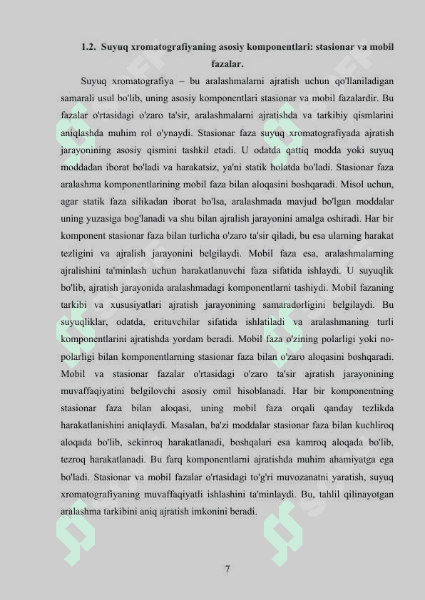 SUYUQLIK XROMATOGRAFIYASI 7