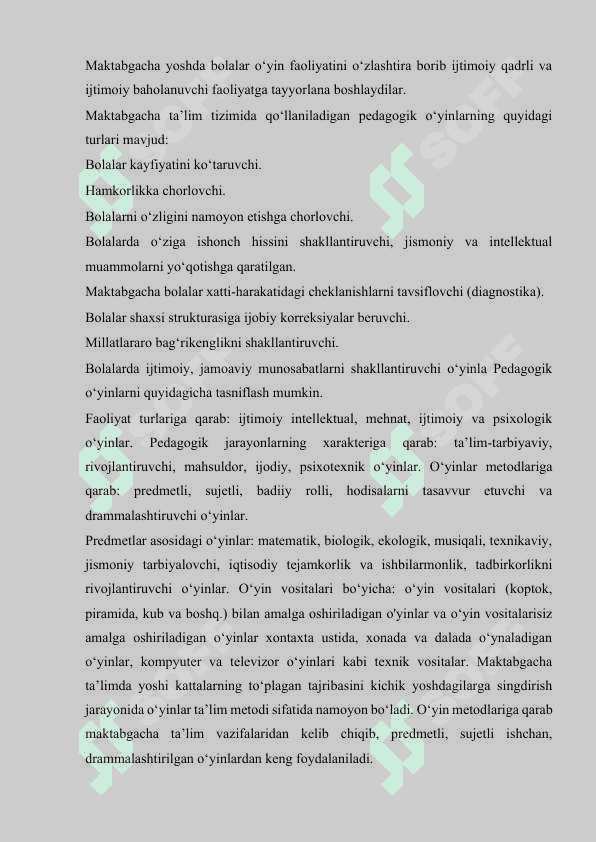 Maktabgacha taʼlim tashkilotlarida oʻyin orqali mehnatga oʻrgatish 4