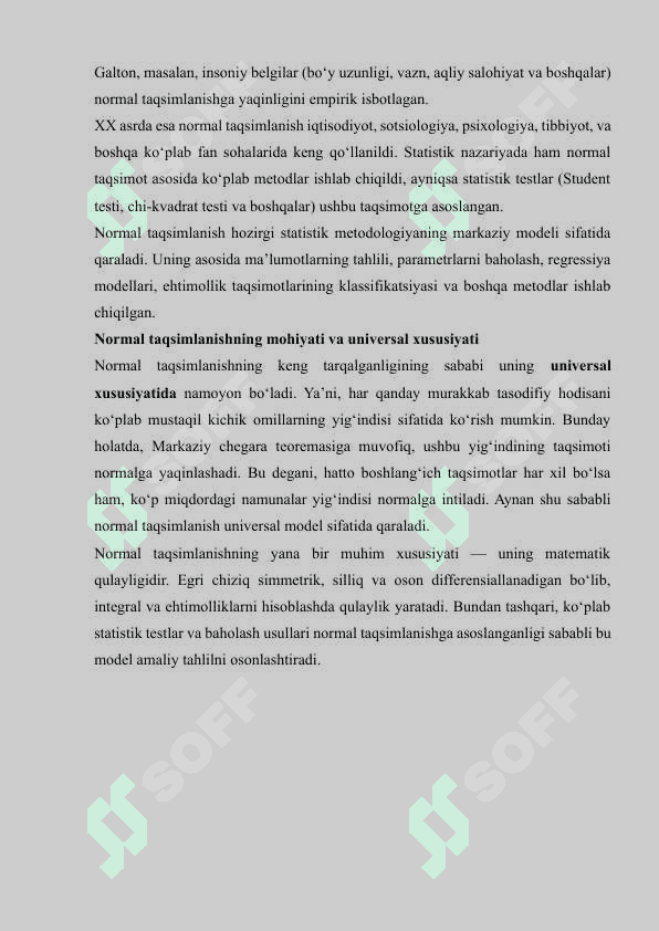 Normal taqsimlanish parametrlarini baxolashning statistik metodlari 6