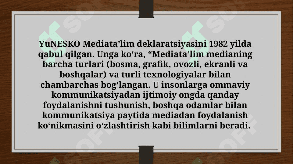 Medianing tarbiyaviy ahamiyati (TAQDIMOT) 4