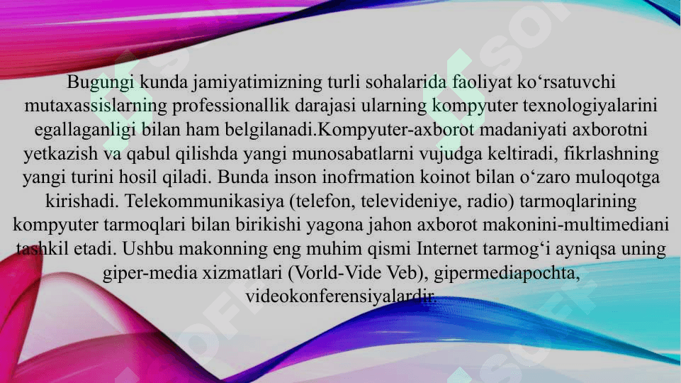 Mediamahsulot turlari (TAQDIMOT) 8
