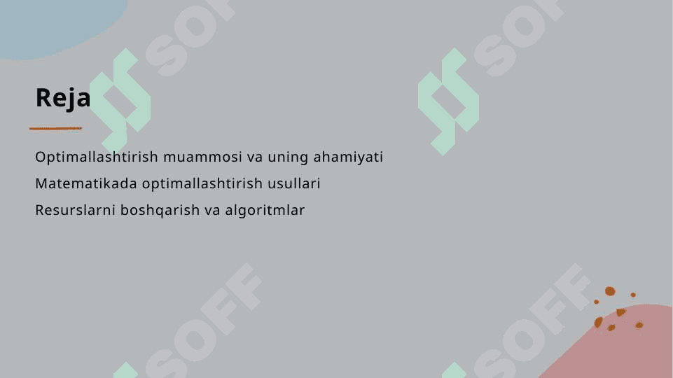 Minimallashtirish muammosi 2