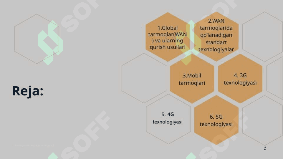 Global tarmoqlar(WAN) va ularning qurish usullari 2