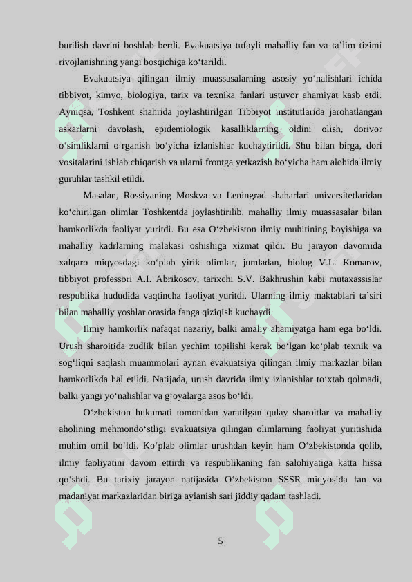 O'zbekiston fani madaniyati urush davrida 5