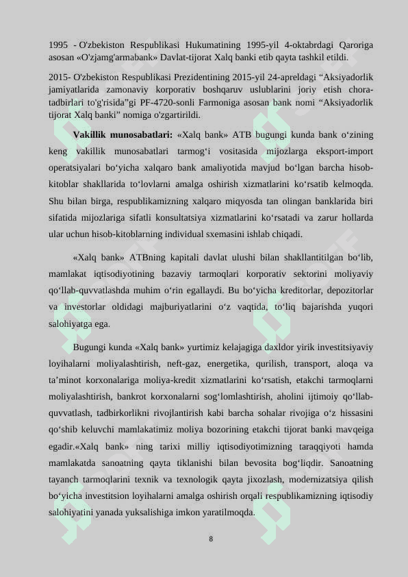 AMALIYOT HISOBOTI XALQ BANK 8