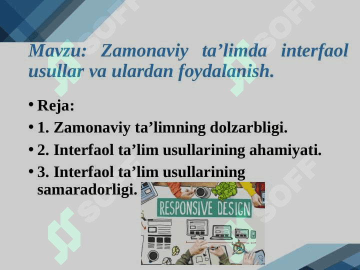 Zamonaviy ta’limda interfaol usullar va ulardan foydalanish 2