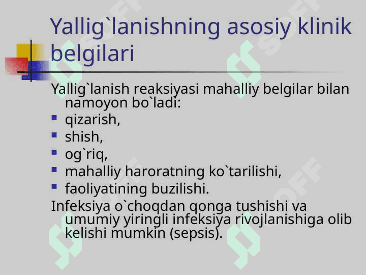 Yallig`lanish sindromi 5
