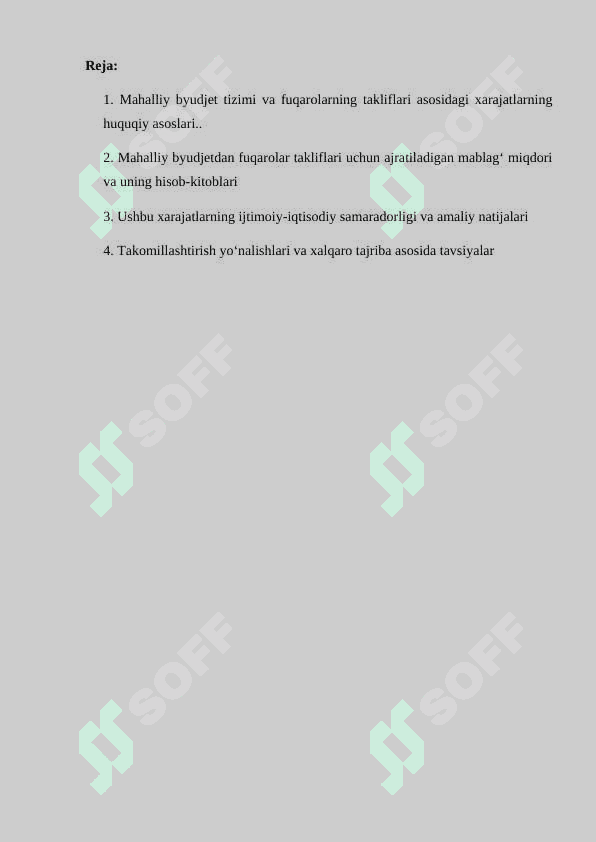 Mahalliy byudjetning fuqarolar takliflari asosidagi xarajatlarga moljallanadigan miqdori 2