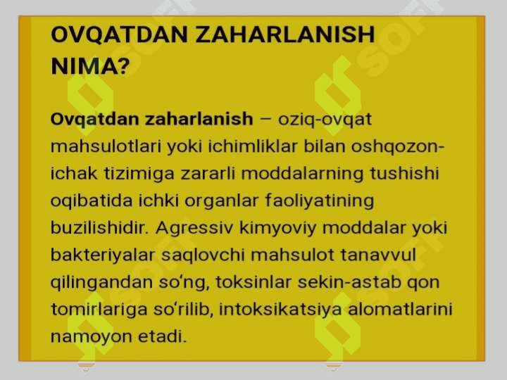 Ovqatdan zaxarlanish. Botulizm 2