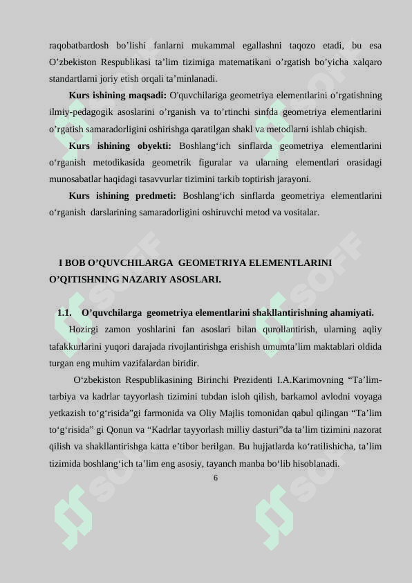UMUMTA’LIM MAKTAB GEOMETRIYA KURSIDA YUZA TUSHUNCHASINI KIRITISH METODIKASI 6