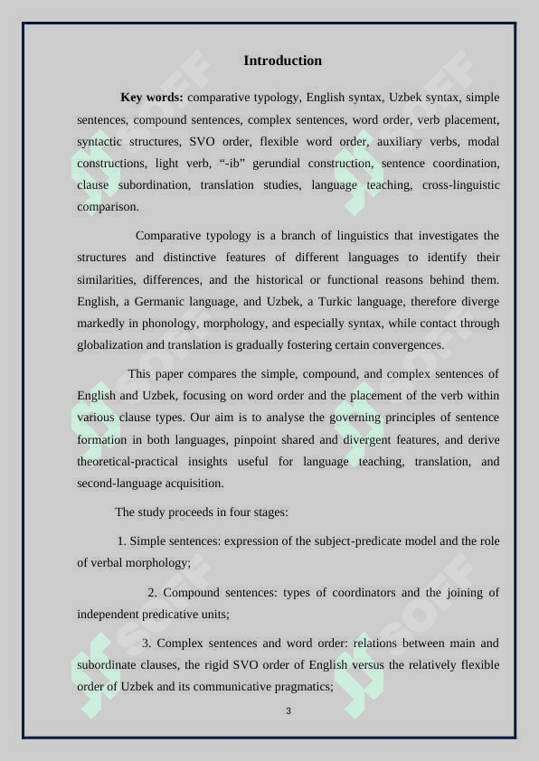 Comparative Typology Sentence in English and Uzbek 3