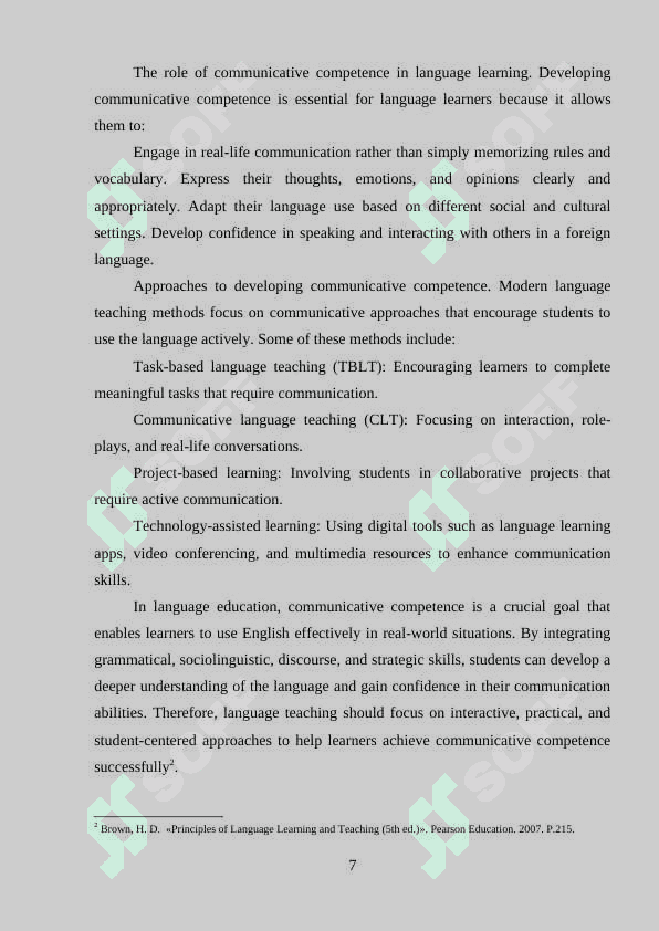 Developing communicative competence in the process of teaching dialogic speech in secondary school (on the example of the English language) 7