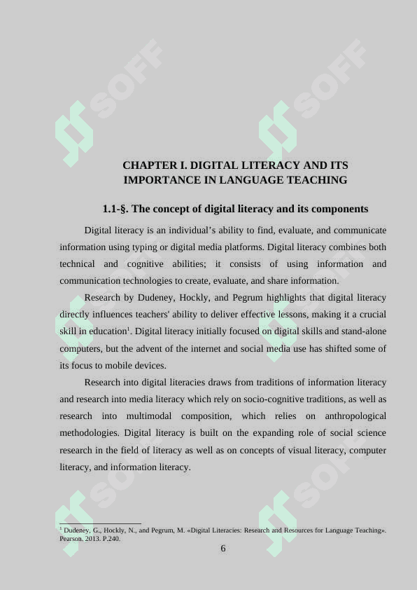 DIGITAL LITERACY AND ITS IMPORTANCE IN LANGUAGE TEACHING 6