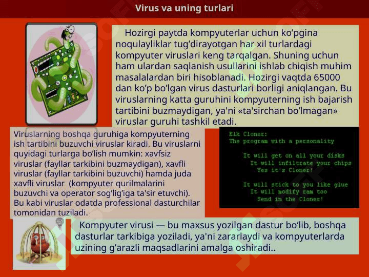 Viruslar va antiviruslar tasnifi 4