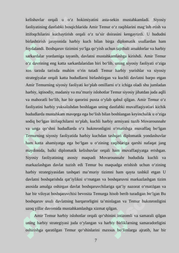 AMIR TEMUR TUZUKLARI 7