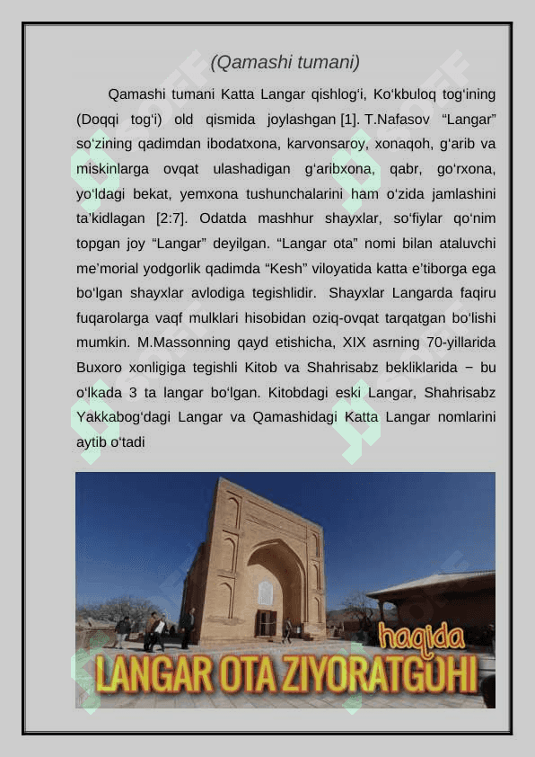 LANGAR OTA ZIYORATGOHI 2