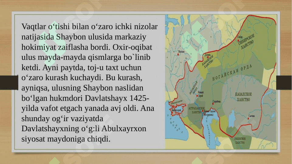 Shayboniyxon davlati tashkil topishi 4