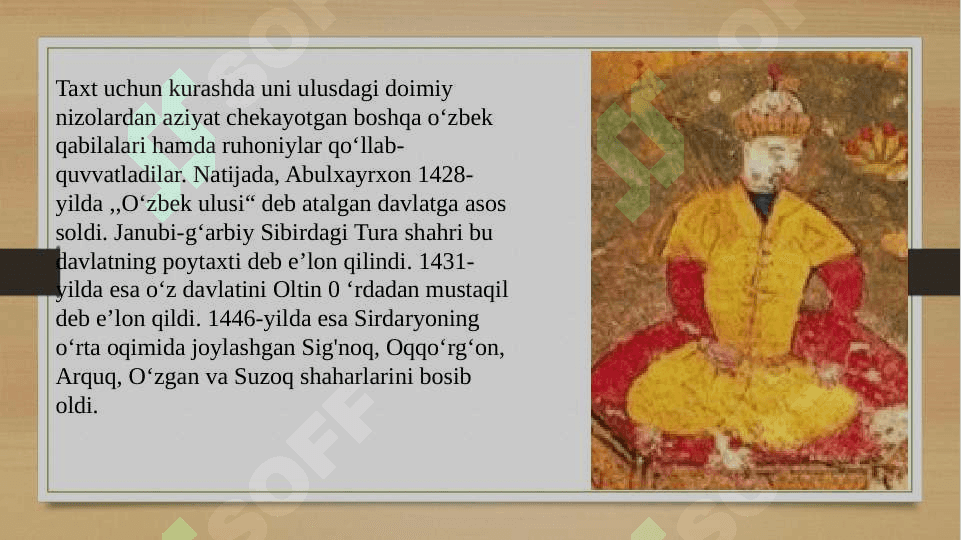 Shayboniyxon davlati tashkil topishi 5