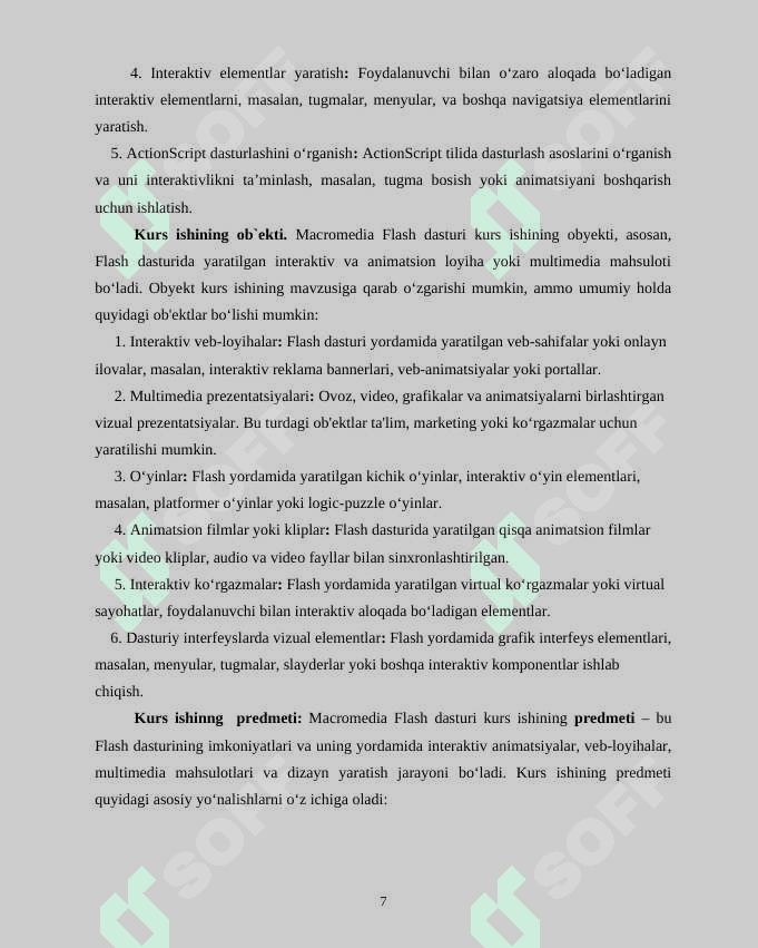 Macromedia Flash dasturi 6
