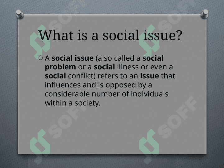SOCIAL ISSUES 3
